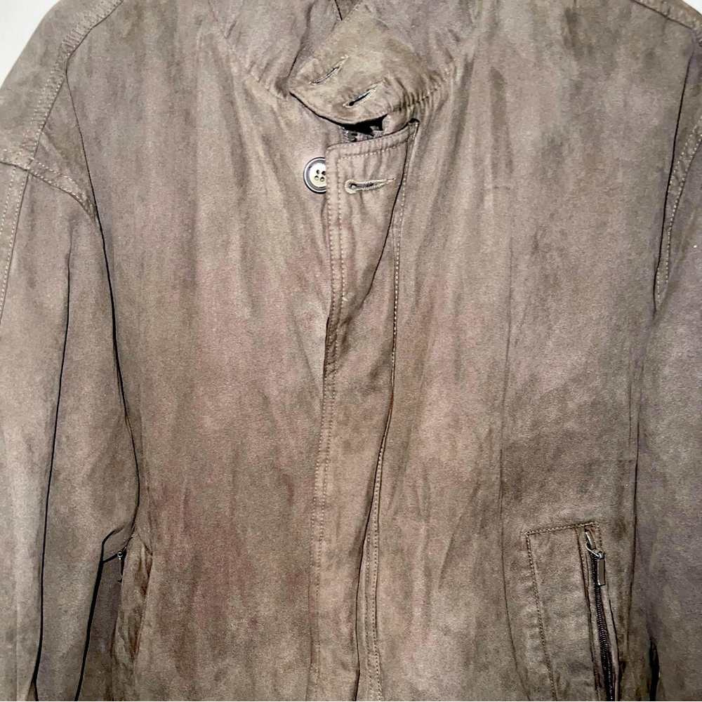 Aberdeen Collection Brown Suede Bomber Jacket - image 1